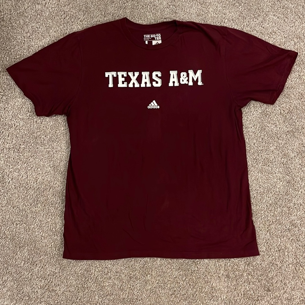 Burgundy TEXAS A&M Adidas TEE (USED)